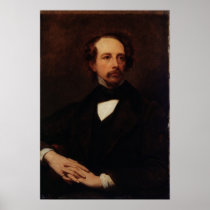 Portrait of Charles Dickens  1855 Print
