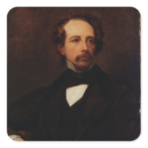 Portrait of Charles Dickens  1855 Stickers