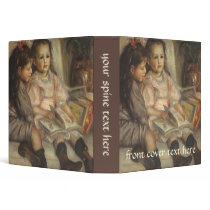 Portrait of Children by Pierre Auguste Renoir 3 Ring Binder