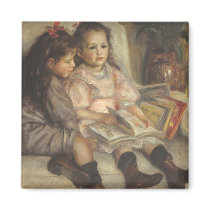 Portrait of Children by Pierre Auguste Renoir Fridge Magnet