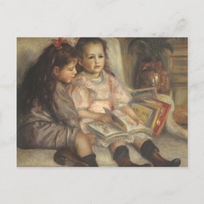 Portrait of Children by Pierre Auguste Renoir Postcard