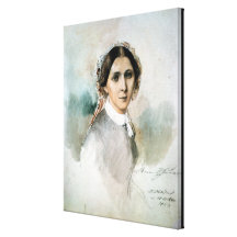 Portrait of Clara Schumann  1853 Canvas Prints