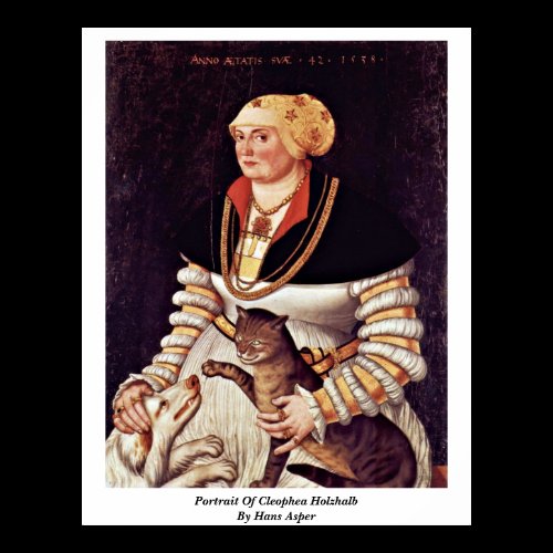 Portrait Of Cleophea Holzhalb By Hans Asper Posters