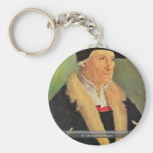 Portrait Of Cosmographers Sebastian Munster Key Chain