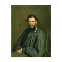 Portrait of Count Lev Nikolaevich Tolstoy  1873 Post Card