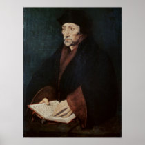 Portrait of Desiderius Erasmus  of Rotterdam Posters