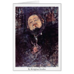 Portrait Of Diego Rivera By Modigliani Amedeo Card