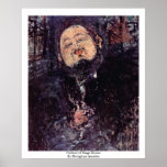 Portrait Of Diego Rivera By Modigliani Amedeo Print