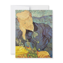 Portrait of Doctor Gachet by Vincent van Gogh Custom Invitations