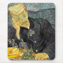 Portrait of Doctor Gachet by Vincent van Gogh Mousepads
