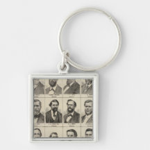 Portrait of Early Settlers and Farmers, Minnesota Key Chain