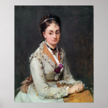 Portrait of Edma by Berthe Morisot Poster