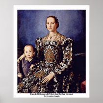 Portrait Of Eleonora Di Toledo  By Bronzino Angelo Posters