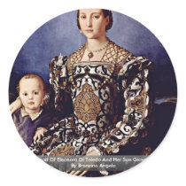 Portrait Of Eleonora Di Toledo  By Bronzino Angelo Sticker