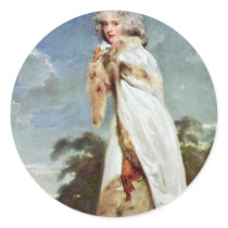 Portrait Of Elizabeth Farren Later Countess Round Stickers