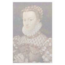 Portrait Of Elizabeth Of AustriaBy Clouet François Customized Stationery
