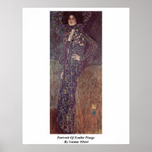 Portrait Of Emilie Floege By Gustav Klimt Poster