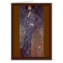 Portrait Of Emilie Floege By Klimt Gustav Greeting Cards
