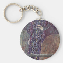 Portrait Of Emilie Floege By Klimt Gustav Keychains