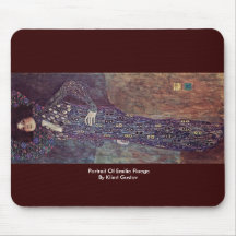 Portrait Of Emilie Floege By Klimt Gustav Mouse Pad