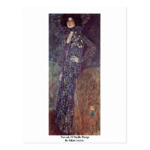 Portrait Of Emilie Floege By Klimt Gustav Postcards