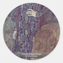 Portrait Of Emilie Floege By Klimt Gustav Stickers