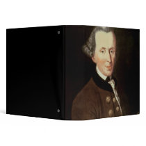 Portrait of Emmanuel Kant 3 Ring Binder