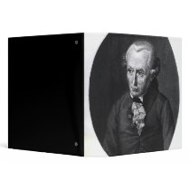 Portrait of Emmanuel Kant 3 Ring Binders