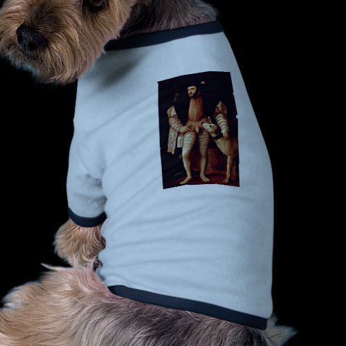 Portrait Of Emperor Charles V With Dog By Tizian Doggie T-shirt