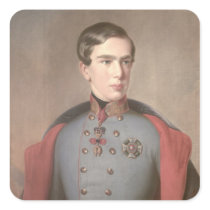 Portrait of Emperor Franz Joseph of Austria Square Stickers