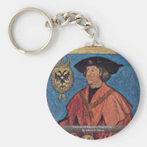 Portrait Of Emperor Maximilian I.By Albrecht Dürer Keychain