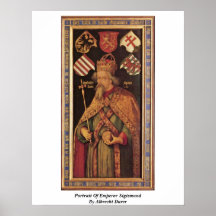 Portrait Of Emperor Sigismund By Albrecht Durer Posters