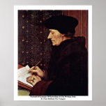 Portrait Of Erasmus Of Rotterdam Print