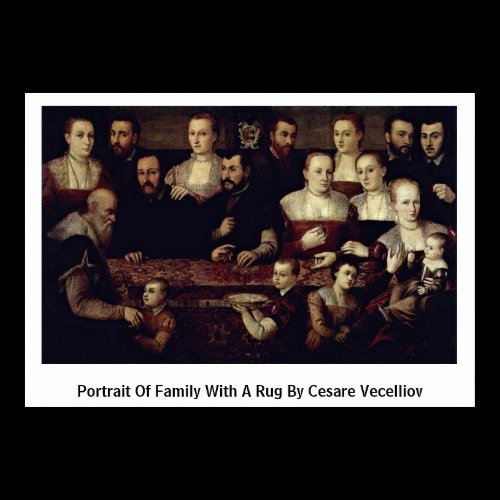 Portrait Of Family With A Rug By Cesare Vecellio Posters