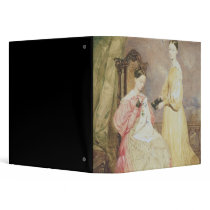Portrait of Florence Nightingale  and her 3 Ring Binders