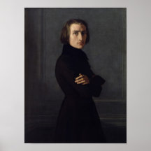 Portrait of Franz Liszt  1839 Posters