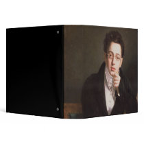 Portrait of Franz Schubert , Austrian composer Vinyl Binders