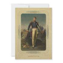 Portrait of French General Marquis de Lafayette Personalized Announcement