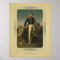 Portrait of French General Marquis de Lafayette Posters