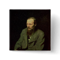Portrait of Fyodor Dostoyevsky  1872 Pinback Button