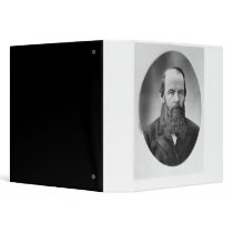 Portrait of Fyodor Mikhailovich Dostoyevsky 3 Ring Binders