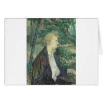 Portrait of Gabrielle cards by vintage_poster Portrait of Gabrielle cards
