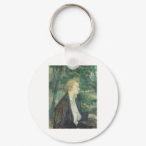 Portrait of Gabrielle keychains by vintage_poster Portrait of Gabrielle keychains