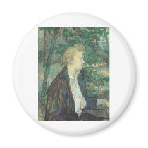 Portrait of Gabrielle magnets by vintage_poster Portrait of Gabrielle magnets