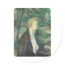 Portrait of Gabrielle stickers by vintage_poster Portrait of Gabrielle stickers