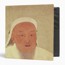 Portrait of Genghis Khan , Mongol Khan Vinyl Binders