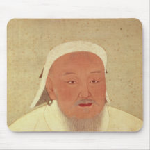 Portrait of Genghis Khan , Mongol Khan Mousepads