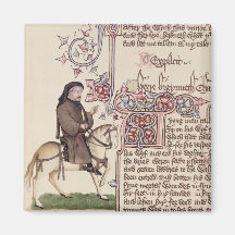 Portrait of Geoffrey Chaucer  facsimile from Fridge Magnet
