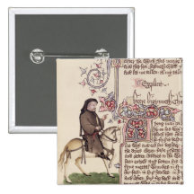 Portrait of Geoffrey Chaucer  facsimile from Pins