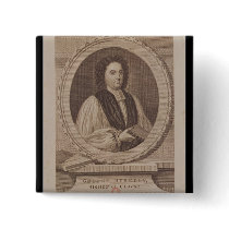 Portrait of George Berkeley  Bishop Pinback Button
